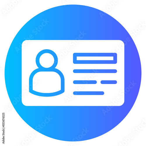 id card gradient icon