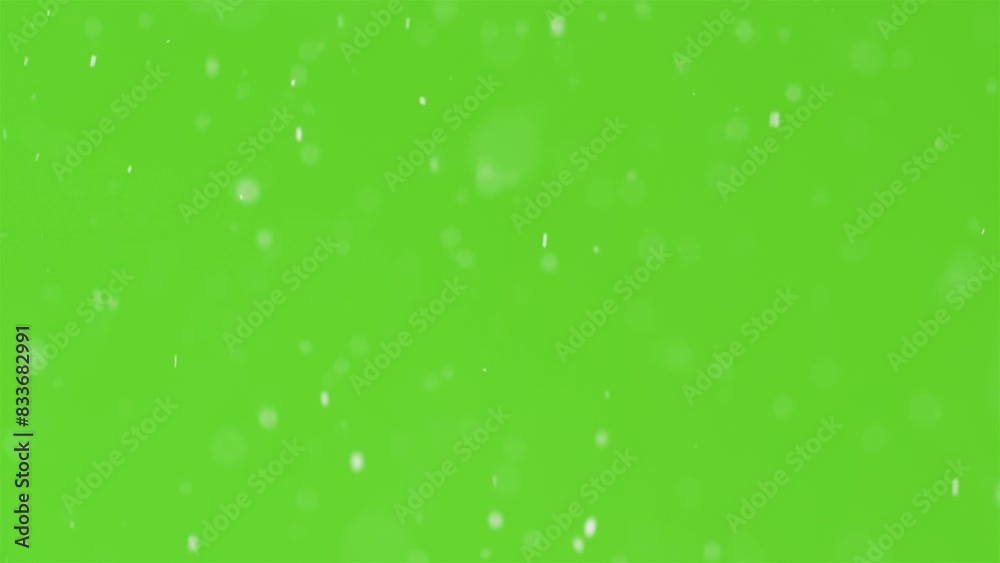 Real Snow is Snowing on green screen background Real Snow is Snowing on green screen background