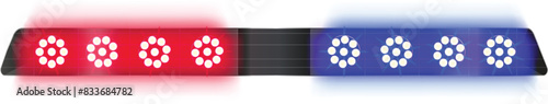 Isolated police light.Red,blue police car flash light vector