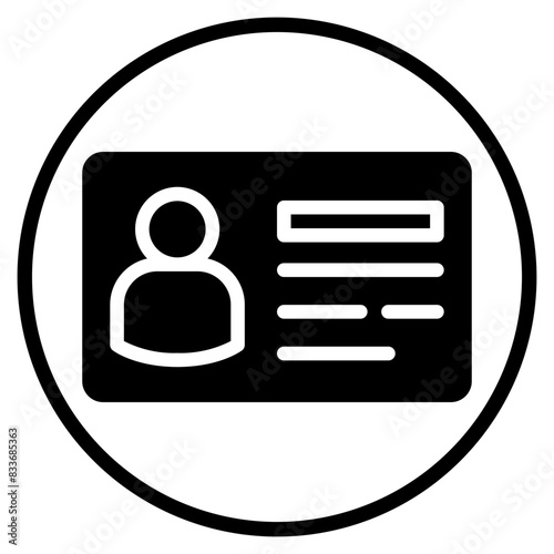 id card glyph icon