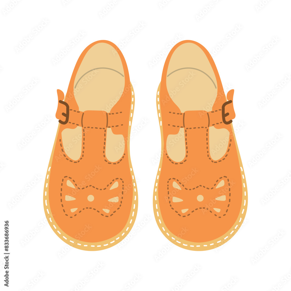 Summer shoes for girl, sandals, shoes, shoes for children, cute sandals for baby, isolated on white background Summer shoes for girl, sandals, shoes, shoes for children, cute sandals for baby, isolated on white background