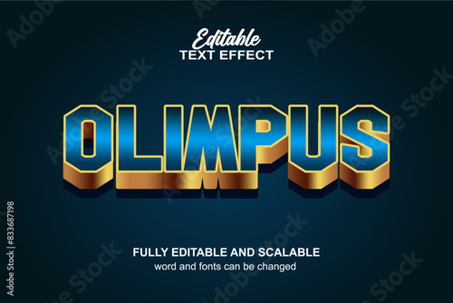 OLIMPUS. 3D EDITABLE TEXT EFFECT VECTOR FILE