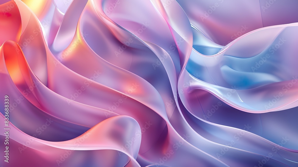 Flowing Abstract Fabric Art Flowing Abstract Fabric Art