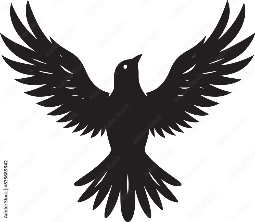 Obraz premium bird silhouette white background