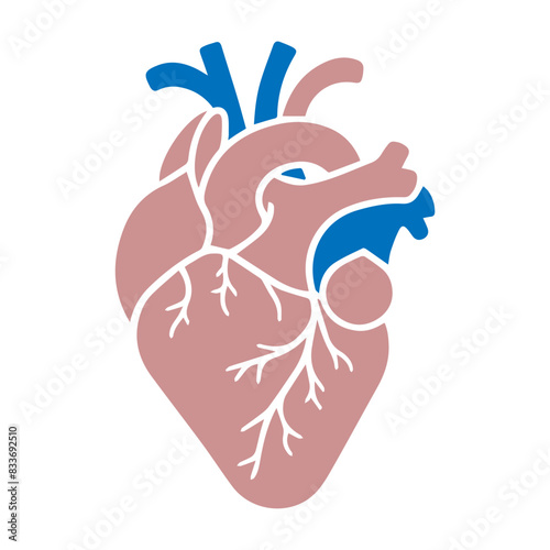 Human heart flat design