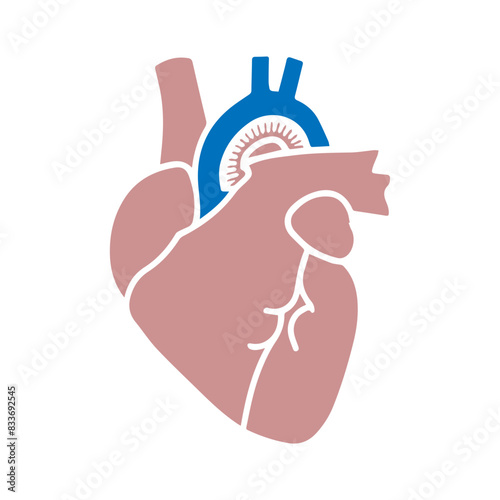 Human heart flat design