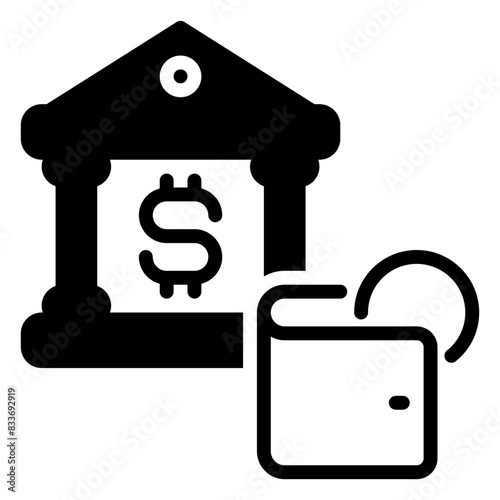 Diploma icon, glyph icon style