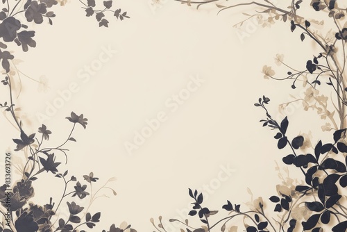floral background with frame