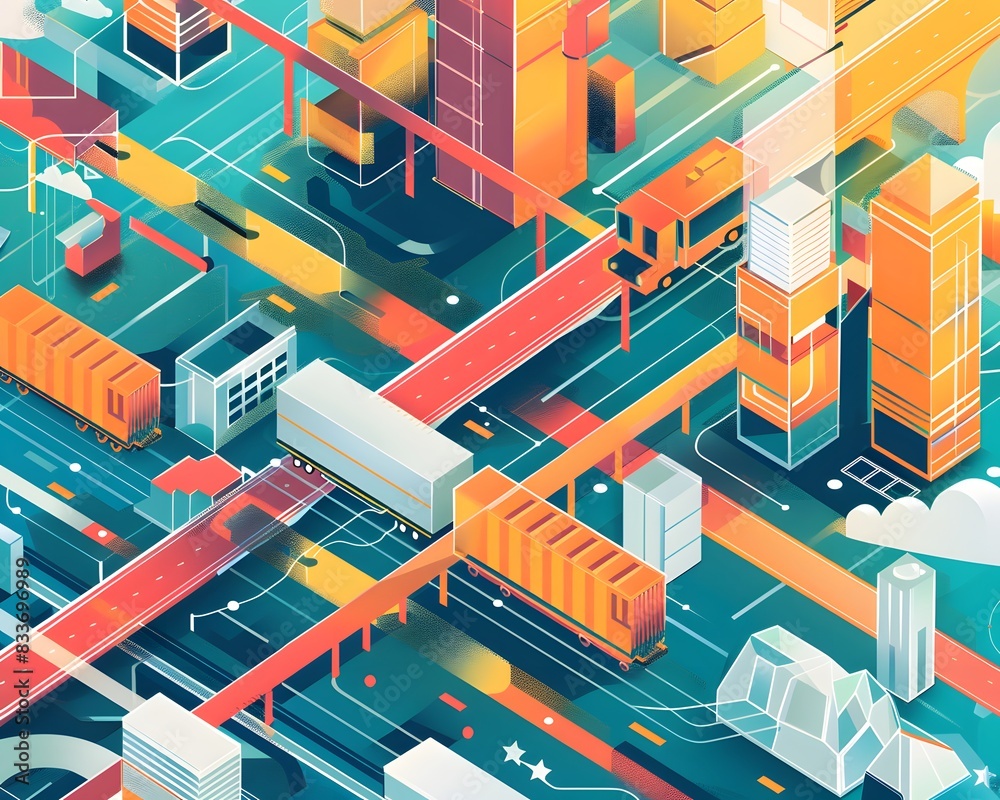 Illustration of Leveraging big data and analytics to enhance supply chain efficiency and resilience. Ai Generate. Illustration of Leveraging big data and analytics to enhance supply chain efficiency and resilience. Ai Generate.