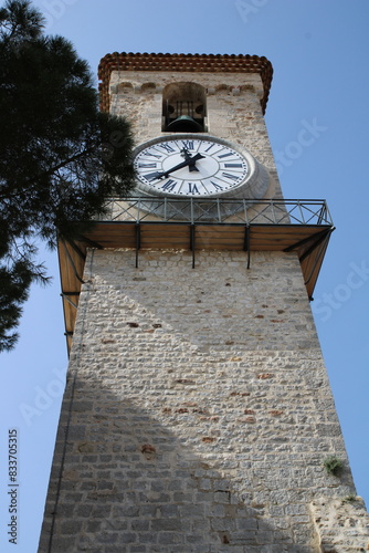 Church Clock tower in Cannes France.