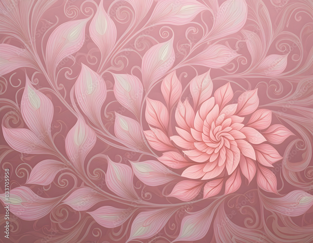 Abstract background pastel spiral flower pattern, double pink, high quality Abstract background pastel spiral flower pattern, double pink, high quality