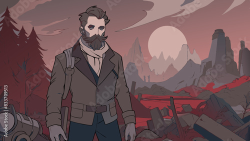  man in red colors apocalypse 