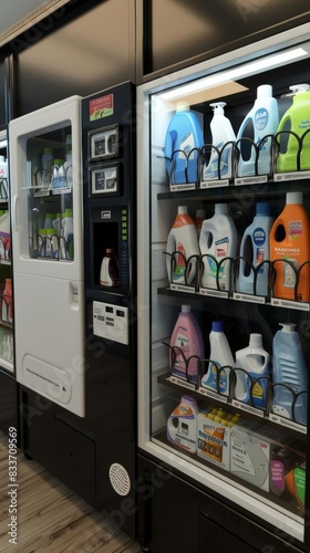 model of Laundry detergent and supply vending machines for convenience