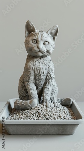 3D model of Lightweight and easypour cat litter for convenient maintenance photo