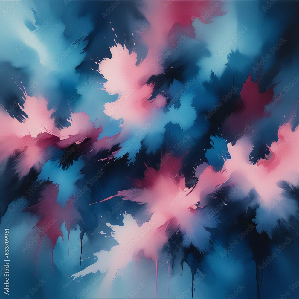 Abstract water-color background of a dark blue pink Abstract water-color background of a dark blue pink