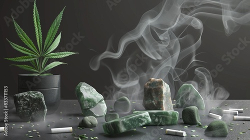 3D model of Nicotinefree herbal and steam stones for smoke alternatives photo