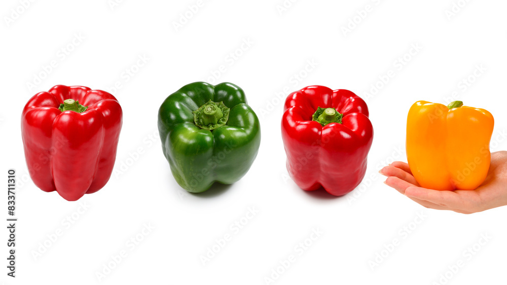 Fresh red bell pepper isolated on white background. Fresh red bell pepper isolated on white background.