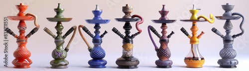 3D model of Novelty hookah with unique shapes and creative themes photo