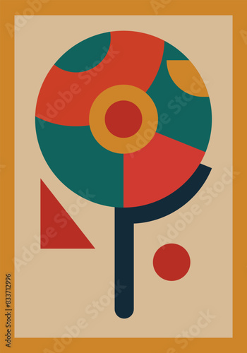 Retro Chic Vibrant Art Prints illustration vector background