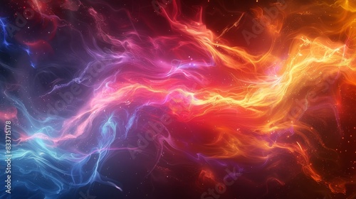 Abstract Plasma  Dynamic plasma fields with bright colors and energy effects