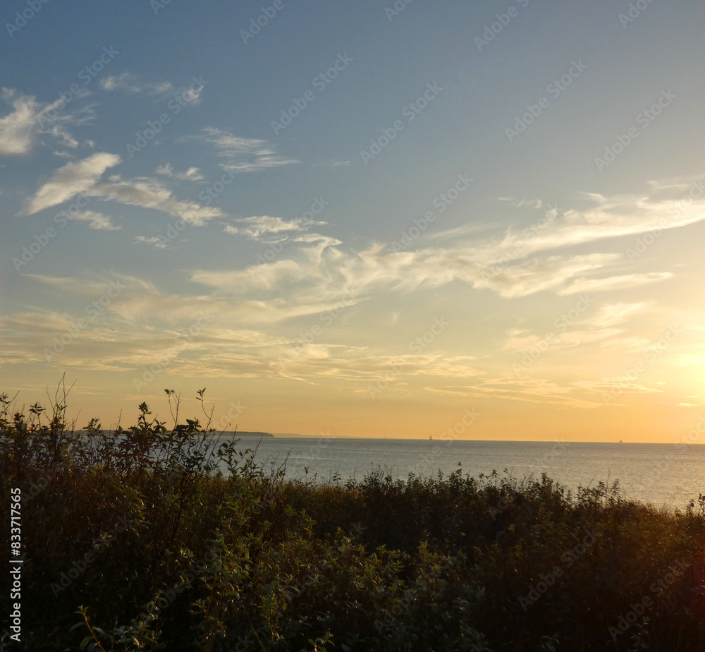 Sunset on the Baltic Sea in Markgrafenheide near Rostock Sunset on the Baltic Sea in Markgrafenheide near Rostock