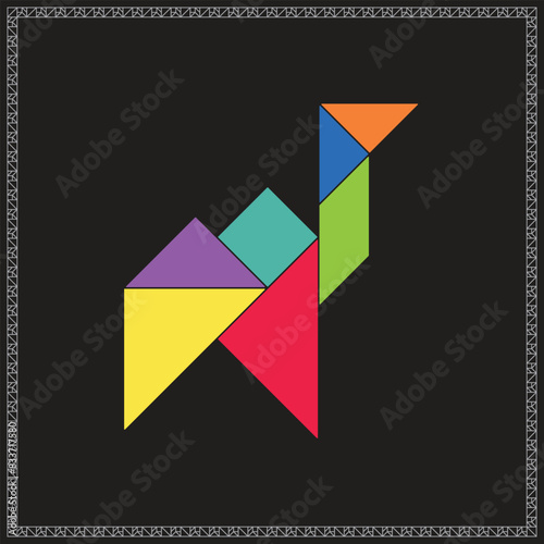 Tangram Puzzle Camel Vector Colorful Geometric Illustration Free Download Tangram Puzzle Camel Vector Colorful Geometric Illustration - GFXLoad