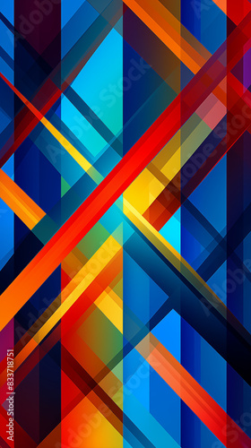 Wallpaper Mural Abstract Image Pattern Background, Bold Intersecting Lines and Primary Colors, Geometric Digital Art, Texture, Wallpaper, Background, Cell Phone Cover and Screen, Smartphone, Computer, Laptop, 9:19 Fo Torontodigital.ca