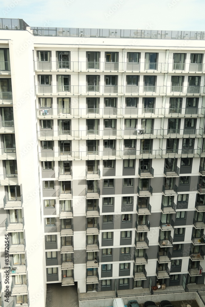Fototapeta premium Modern architecture, tall building, windows, Wroclaw Poland