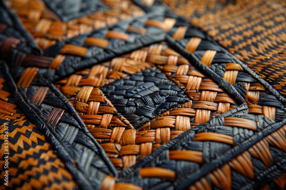 a close up of a woven material with african pattern a close up of a woven material with african pattern