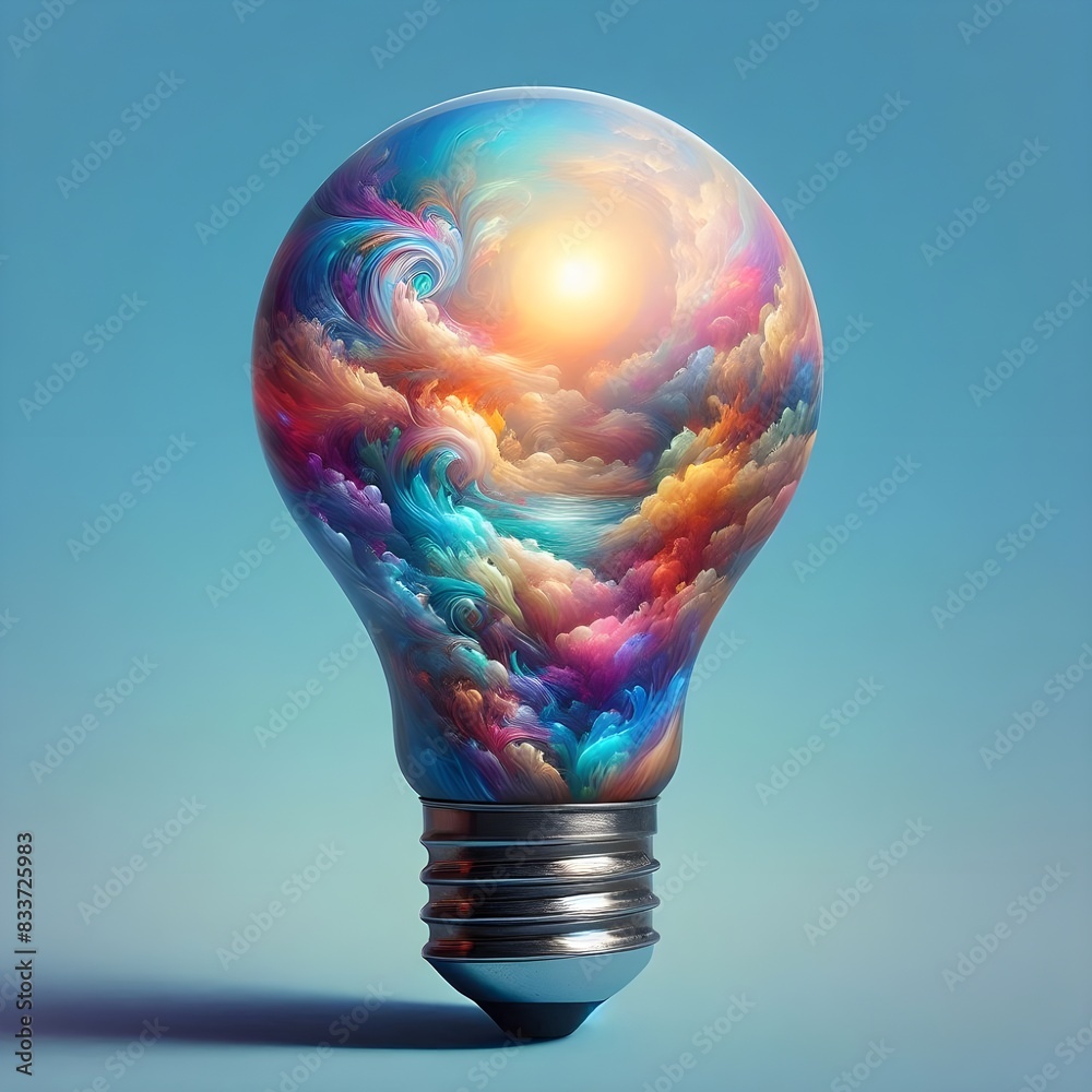 Exquisite, hyper-realistic painted light bulb, bursting with vivid hues and intricate details. Exquisite, hyper-realistic painted light bulb, bursting with vivid hues and intricate details.