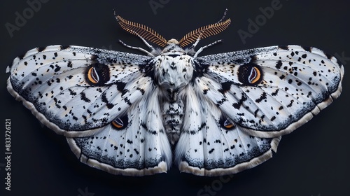 Invisible animal Peppered Moth hyper detailed  photo