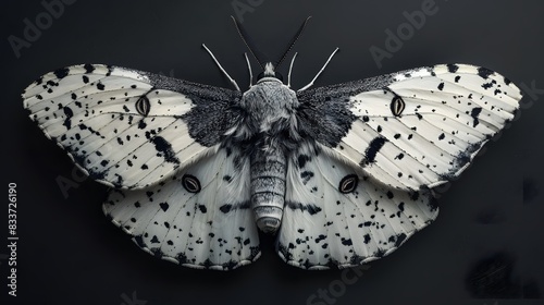 Invisible animal Peppered Moth hyper detailed 