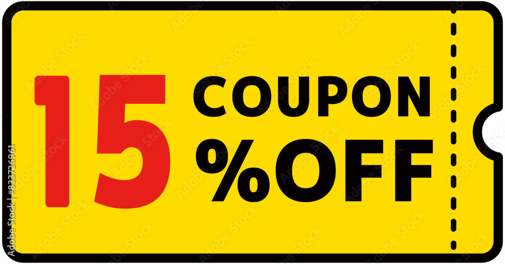 Fototapeta premium シンプルな15％OFFクーポン素材
