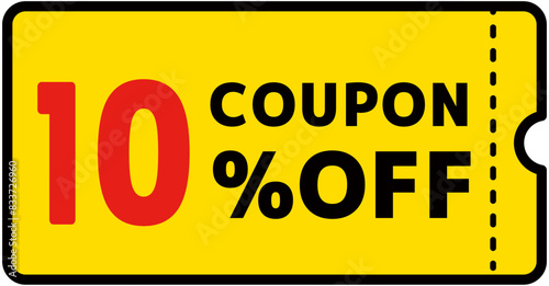シンプルな10％OFFクーポン素材
