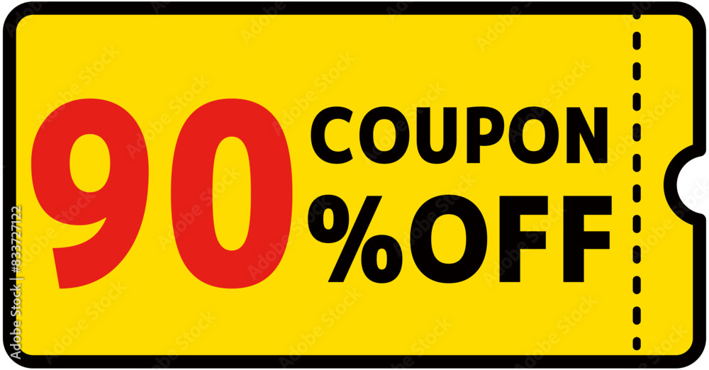 Fototapeta premium シンプルな90％OFFクーポン素材