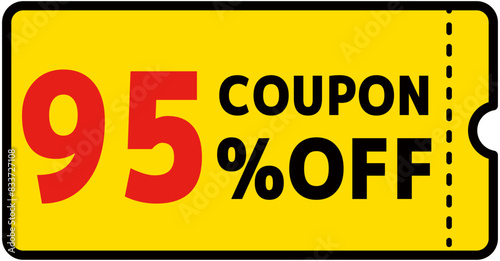 シンプルな95％OFFクーポン素材