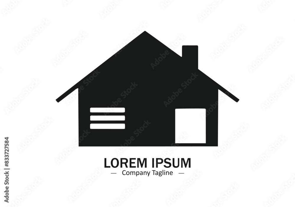 Home building Logo Design icon vector silhouette isolated Home building Logo Design icon vector silhouette isolated