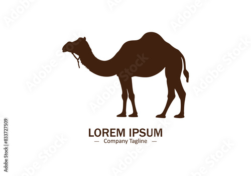 Camel Logo Design icon vector silhouette isolated