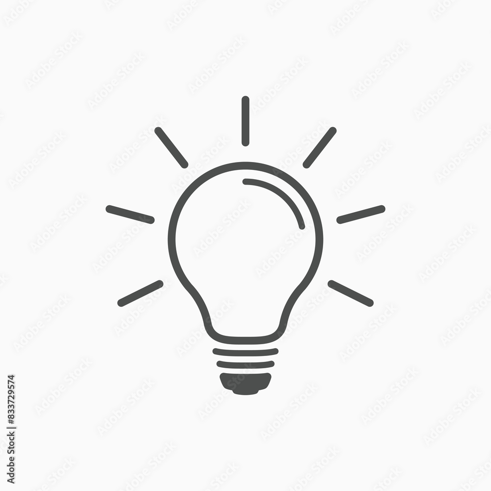 Light bulb sign. Vector illustration Light bulb sign. Vector illustration
