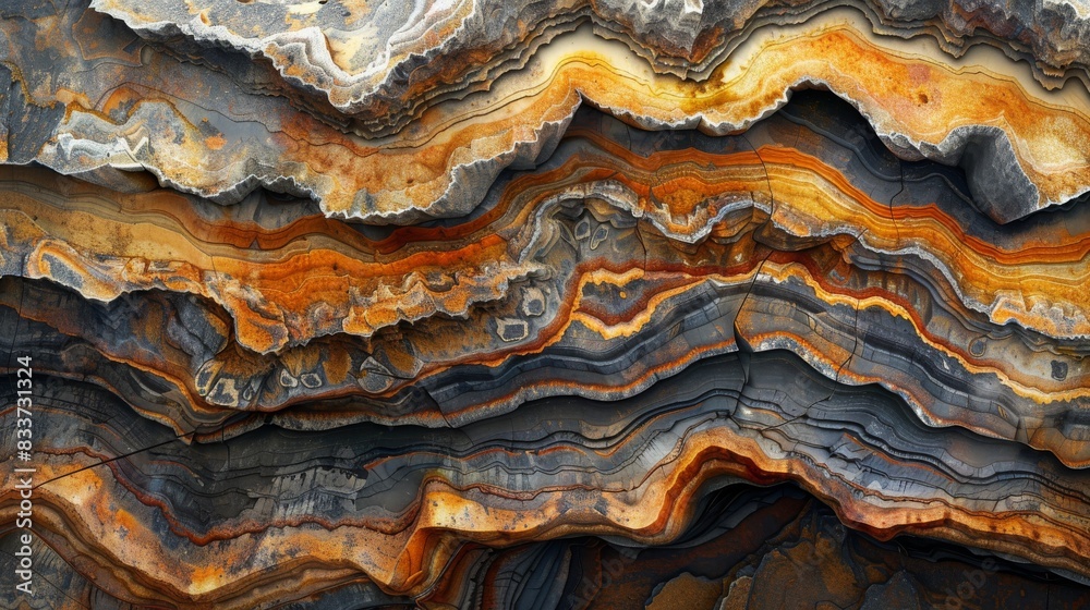 Abstract Rock Layers, Detailed representations of rock layers creating natural abstract designs