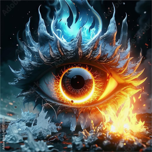 The eye is made of fire and ice.