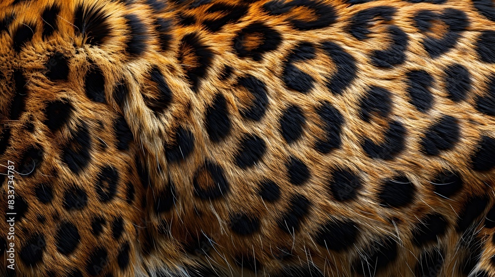 Closeup of Vibrant Leopard Skin Texture with Intricate Patterning Closeup of Vibrant Leopard Skin Texture with Intricate Patterning
