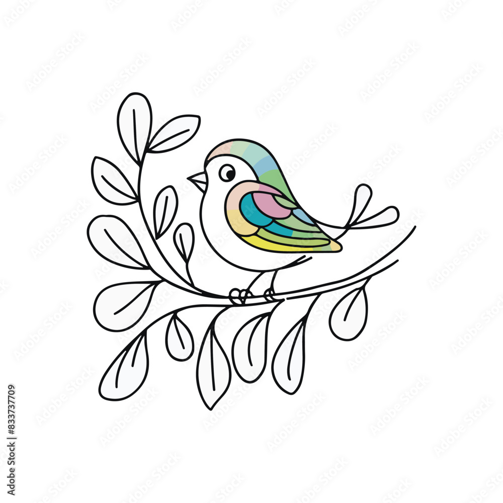 Obraz premium bird with flower