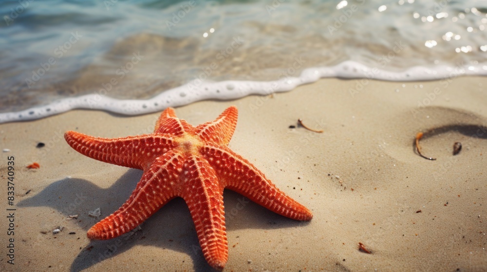 Starfish on the summer beach in sea water. Underwater ocean background, Starfish on a sandy tropical beach, Starfish on a Caribbean beach in summer make for a nice vacation and relaxation-like feeling Starfish on the summer beach in sea water. Underwater ocean background, Starfish on a sandy tropical beach, Starfish on a Caribbean beach in summer make for a nice vacation and relaxation-like feeling