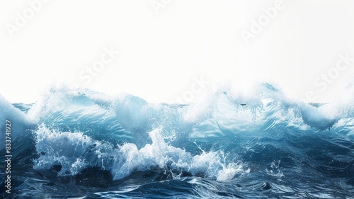 Waves 3D isolated on white background 