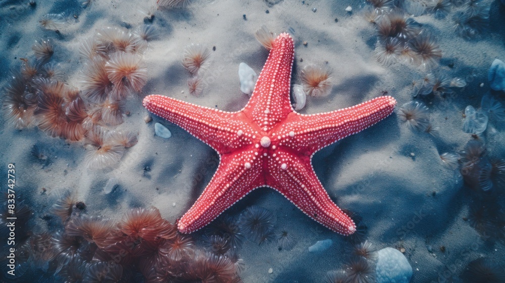 Starfish on the summer beach in sea water. Underwater ocean background, Starfish on a sandy tropical beach, Starfish on a Caribbean beach in summer make for a nice vacation and relaxation-like feeling Starfish on the summer beach in sea water. Underwater ocean background, Starfish on a sandy tropical beach, Starfish on a Caribbean beach in summer make for a nice vacation and relaxation-like feeling