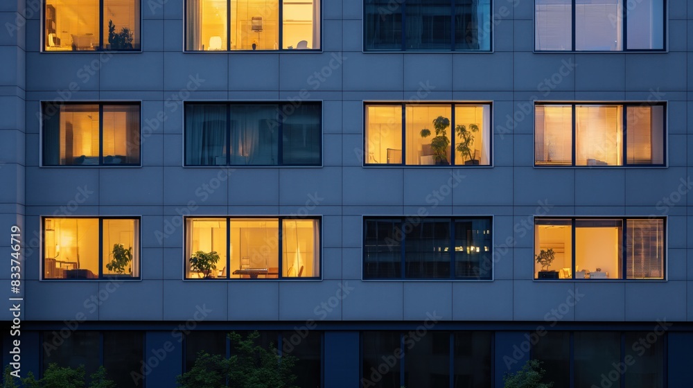 side view of windows at a building side view of windows at a building