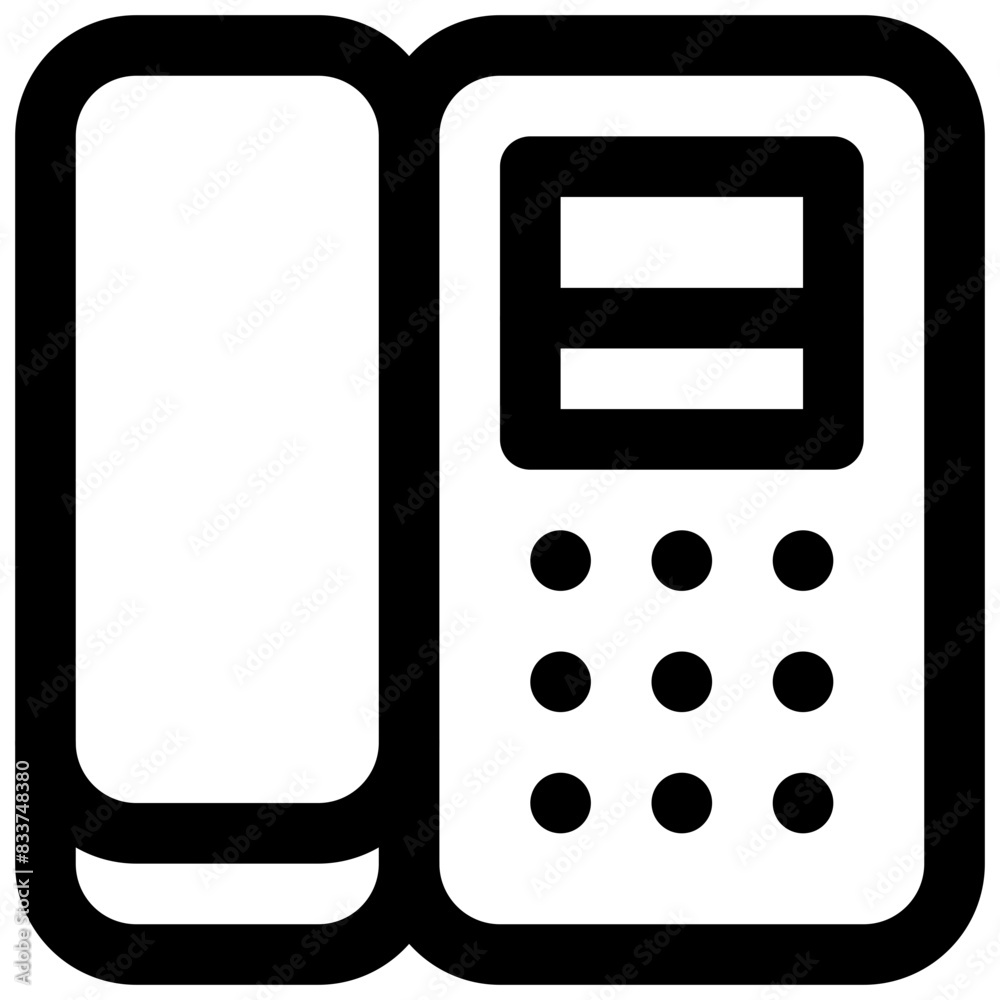 Landline phone. Editable stroke vector icon. Landline phone. Editable stroke vector icon.