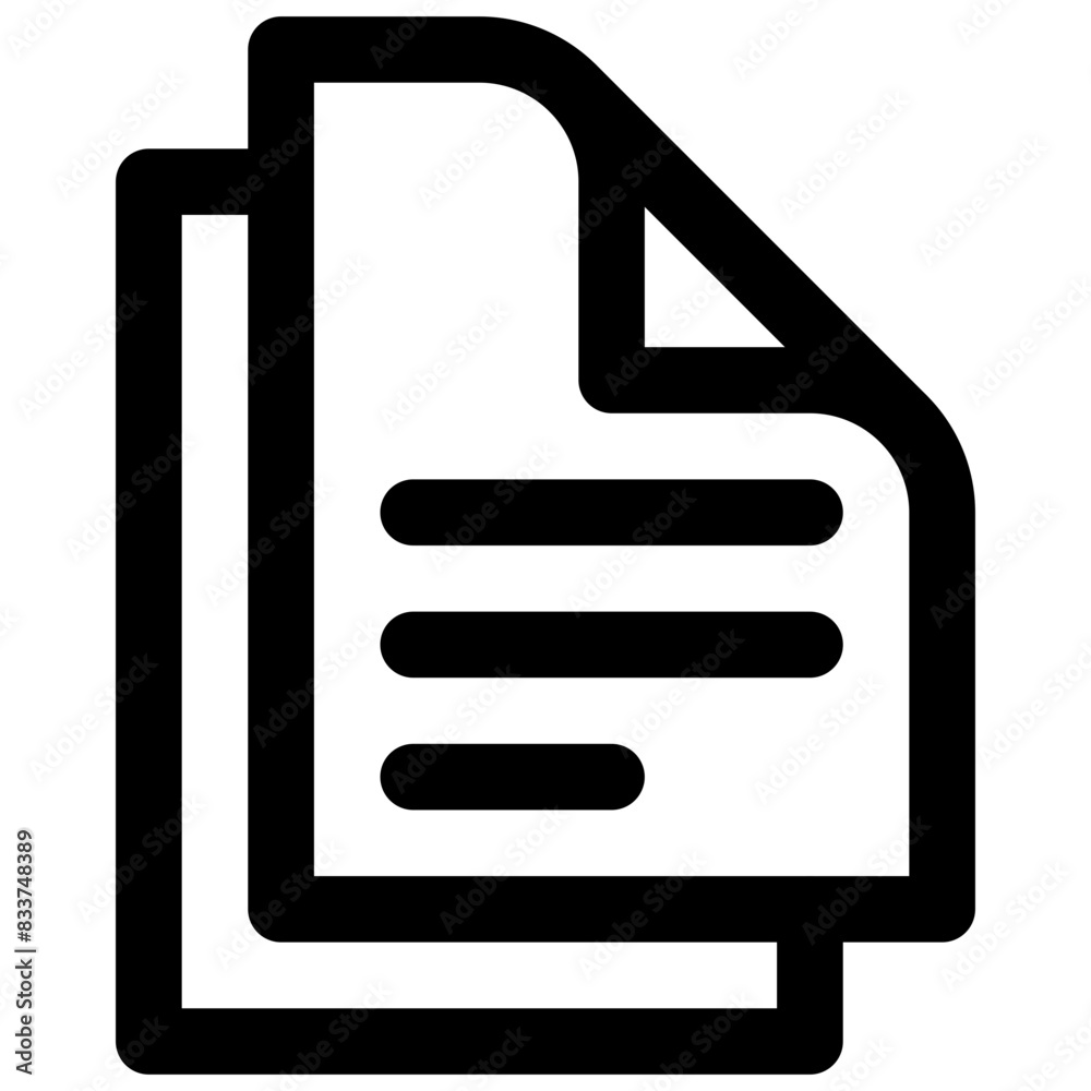 Research papers. Editable stroke vector icon. Research papers. Editable stroke vector icon.