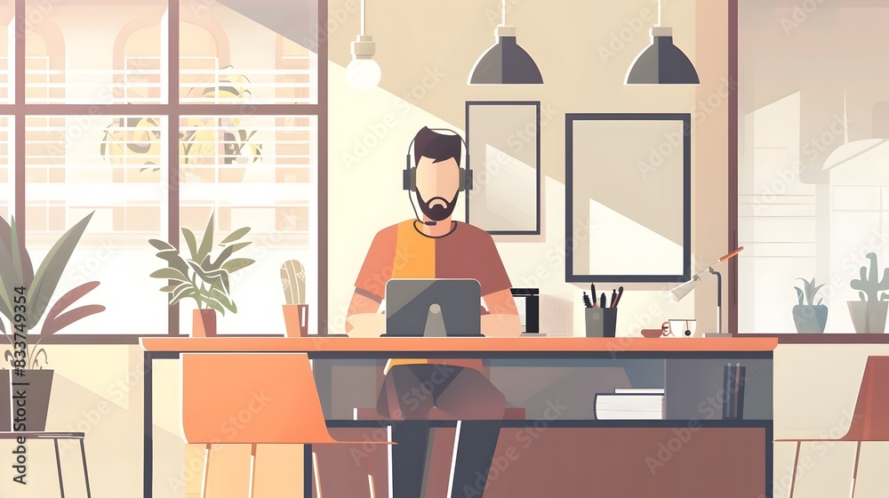 Digital Nomad's Flexible Workspace: Stylish Co-working Space with Modern Tools and Trends Digital Nomad's Flexible Workspace: Stylish Co-working Space with Modern Tools and Trends